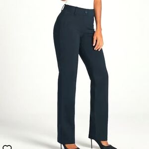 Betabrand Classic Dress Pant Yoga Pants Straight Leg Size Medium Color Navy